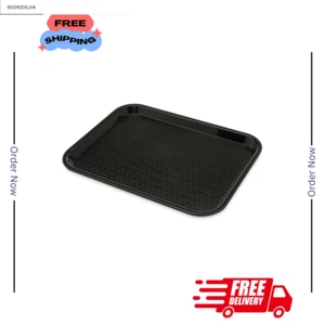 Cafe Standard Plastic Cafeteria/Fast Food Tray,BPA Free - 14" x 10" Black - Picture 1 of 8
