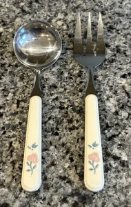 Pfaltzgraff Perennials Serendipity Cold Meat Fork & Gravy Ladle (set of 2) - Picture 1 of 8