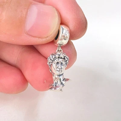 925 sterling silver openable David head dangle charm for bracelet - Image 1 of 4