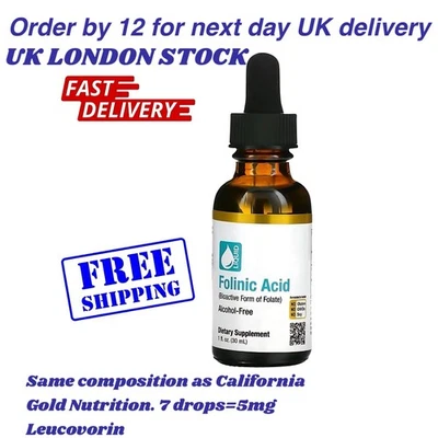 UNBRANDED BUT SAME COMPOSITION LIKE CALIFORNIA GOLD NUTRITION Leucovorin Folinic acid California Gold nutrition like composition speech delay