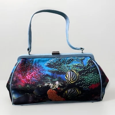 De Colección Acuario Peces Cartera Cynthia Hart RARO Novedad Bolso de Mano Ocean Y2K Años 90 LEER Foto 1 de 4