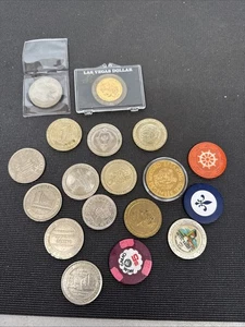 Vintage Casino Dollar gemischtes Spiel Token Lot - Mgm, Sahara, Planet Hollywood B16 - Bild 1 von 11