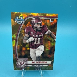 2024 Bowman University Chrome Sapphire Edition - Nic Scourton #137 Gold /50 (RC) - Picture 1 of 3