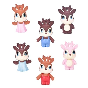 6pcs Fawn Desktop Ornament Cartoon Fawn Figure Micro Landscape Decoration - Picture 1 of 12