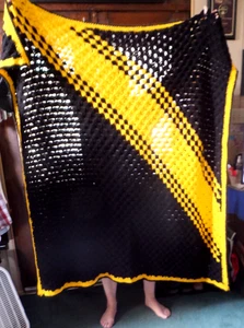 PITTSBURGH STEELERS Afghan Blanket Throw Pirates Riverhounds Steelers BRAND NEW - Picture 1 of 9