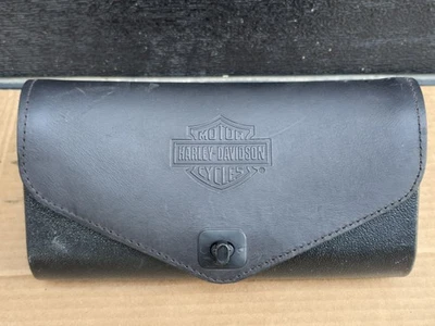 Bolso parabrisas de cuero OEM Harley-Davidson Softail-Dyna-Road King Bar & Shield Foto 1 de 4