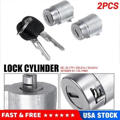 1 par de cilindros de cerradura de puerta con llaves para GMC Chevy C1500 K1500 Tahoe Yukon JUEGO 2X Foto 1 de 4