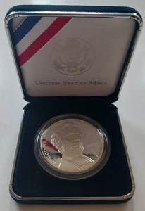 2009 US Mint Abraham Lincoln Commemorative Proof Silver Dollar w/ Box & COA .9AG - Picture 1 of 4