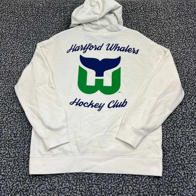 Hartford Whalers Hoodie Women Medium White Fanatics Pullover Long Sleeve New M - Image 1 of 4