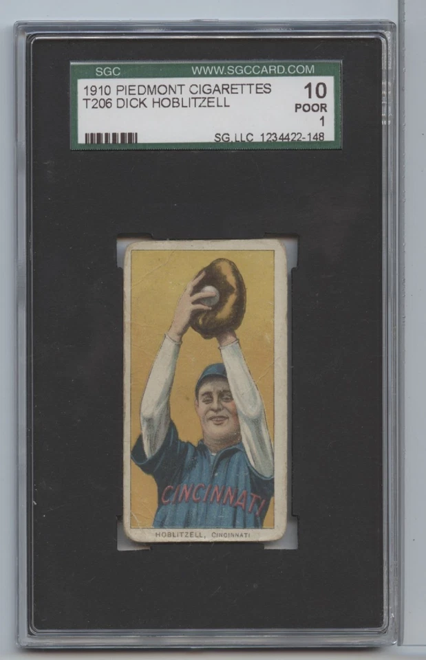 1910 T206 Piedmont Dick Hoblitzell SGC 1 - Imagem 1 de 1