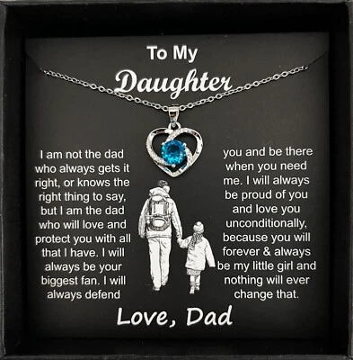 To My Daughter Necklace Father to Daughter Birthday Graduation Gift from Dad  - Image 1 of 4