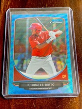 2013 Bowman Chrome Prospects Blue Wave Refractors Card #BP62 Socrates Brito