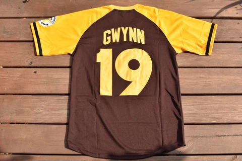 New! Tony Gwynn San Diego Padres Brown Pull-Over Baseball Jersey Adult 2XL / 3XL Cover