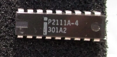 Intel 18-DIP 256x4 Normally Off 1K-BIT N-Channel Silicon Gate NMOS SRAM P2111A-4 - Image 1 of 2