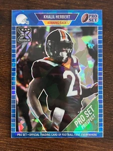 KHALIL HERBERT 2021 LEAF PRO SET BLUE CRACKED ICE RC # 32/35 CINCINNATI BENGALS - Picture 1 of 3