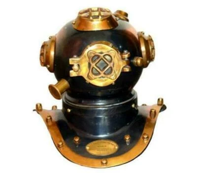 Casco antiguo de buceo marino de buceo vintage Mark V de la Marina de los Estados Unidos para decoración del hogar Foto 1 de 4