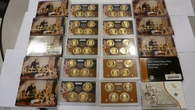 LOT OF 10 US MINT PRESIDENTIAL $1 4-COIN PROOF SETS 2007- 2015  - Image 1 of 4
