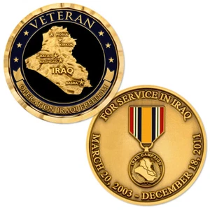 NEW Operation Iraqi Freedom Veteran 2003-2011 Bronze Challenge Coin. - Picture 1 of 1