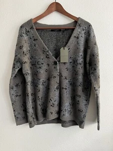 Suéter cárdigan camuflado de gran tamaño All Saints, gris/verde caqui talla S nuevo con etiquetas $228 - Imagen 1 de 5