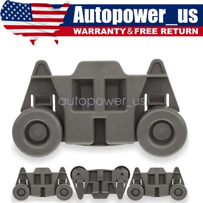 SOILLAR 4Pcs W10195416V Dishwasher Wheels W10195416 Lower Rack Kit For Whirlpool,Kenmore