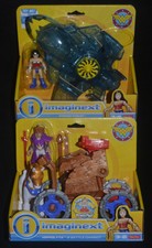 WONDER WOMAN & INVISIBLE JET and HIPPOLYTA & BATTLE CHARIOT DC Imaginext New!