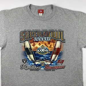 VTG Super Bowl XXXVII T-Shirt Tampa Bay Buccaneers Oakland Raiders Mens XL - Picture 1 of 7