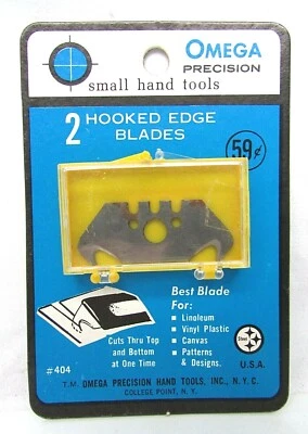罕见复古 2 件装欧米茄钩边刀片全新 #404 — 第 1/2 张图片