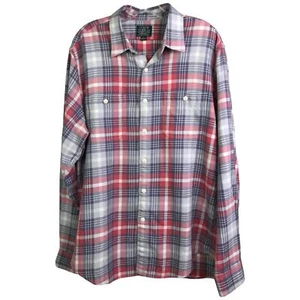 J. Crew Button-Down Hemd Herren Gr. L rosa grau kariert kariert langarm Baumwolle - Bild 1 von 12