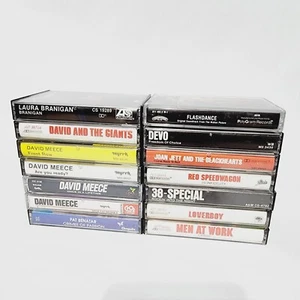 Lot of 14 vintage 80's Rock Alternative Cassette Tapes - Devo Joan Jett REO - Picture 1 of 1