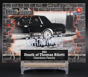 Tarjeta de muerte azul Aurora 66A/16 Thomas Bilotti 2023 autógrafos históricos The Mob 2 - Imagen 1 de 2