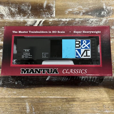 HO Gauge Freight Car Mantua Classics 734530 Boston & Maine 41' Steel Box Car NIB - Image 1 of 4