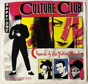 CULTURE CLUB Church Of The Poison Mind Original Vinyl Record 7" Picture Sleeve - Imagen 1 de 2