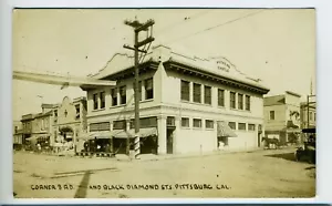 RPPC - CALIFORNIA - PITTSBURG - STREET SCENE- CA 1910 - Picture 1 of 2