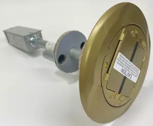 Hubbell S1PT4X4BRSJ Brass 4x4 Fire Rated Poke-Thru Floor 4 Receptacles 20A 125V - Picture 1 of 11
