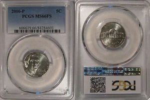 2016 P Jefferson Nickel 5c PCGS MS66FS Full Steps - Picture 1 of 2