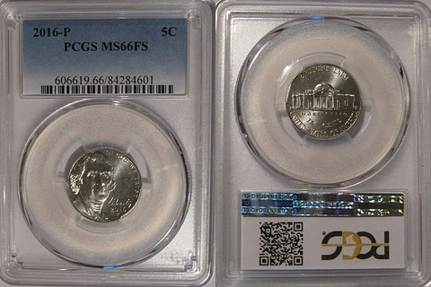2016 P Jefferson Nickel 5c PCGS MS66FS Full Steps Cover