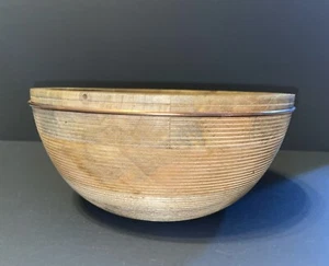 Thirstystone Wooden Salad Bowl Copper Band Mango Wood - Picture 1 of 8