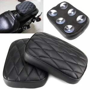 Motorcycle Rear Fender Passenger Pillion Pad Seat 6 Suction Cups Universal Fit - Picture 1 of 9