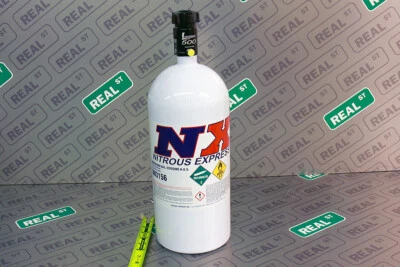 Nitrous Express 10 LB Nitrous Bottle White W/ Lightning 500 Valve NX-11100 - Image 1 of 4