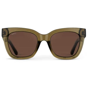 STORMI Cat Eye Women's Sunglasses in Khaki Crystal Green by WMP Eyewear - Picture 1 of 5