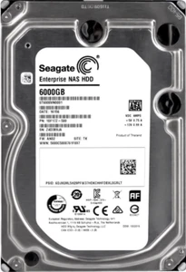 Disque Dur Seagate Entreprise Nas HDD ST6000VN0001 6TB 7.2K 128MB SATA III 3.5 " - Photo 1/3