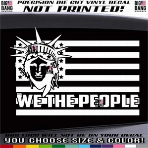 WE THE PEOPLE Decal Sticker United States of America Flag Statue of Liberty Head - Picture 1 of 4
