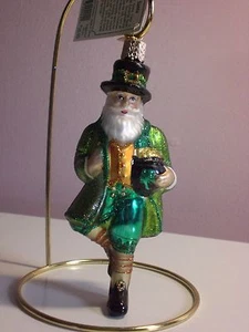 Alte Welt "Irischer Weihnachtsmann" Glas Ornament - Bild 1 von 2