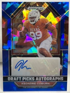 Keondre Coburn 2023 Panini Prizm Draft Picks RC Autogramm Auto Blue Ice #D - Bild 1 von 2