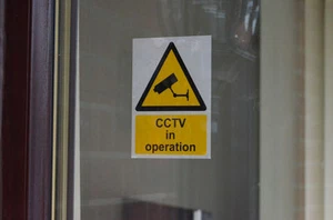 CCTV IN OPERATION inside window sticker to read outside 150mm x 100mm camera - Picture 1 of 1