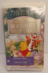 Extremely Rare Disney Winnie the Pooh Braille DVS Black Diamond VHS Tape - Picture 1 of 3