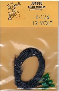 Juneco B-126 12 Volt Green Bulb w/Wiring (Pack of 5) - Picture 1 of 1