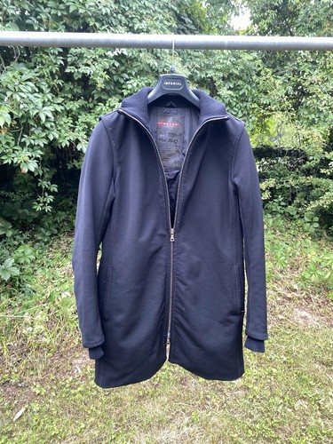 Prada Linea Rossa Sport Giacca Lunga Cappotto Riri Zip Taglia 46 Made in Italy Vintage