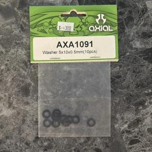 (B7) New Axial SCX10 AX10 Wraith Washer 5x10x.5 Black (10PCS) AX1091 - Picture 1 of 1