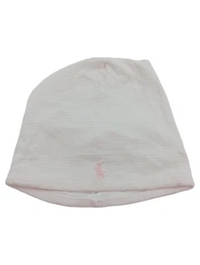 RALPH LAUREN Berretto Bambini Bianco a Righe con Logo (39 cm) - Foto 1 di 2